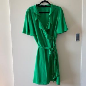 SILK Wrap Frill Dress - Karen Millen